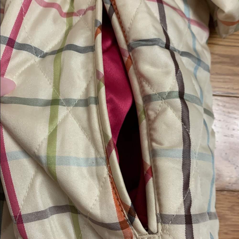 Coach Colorful Checkered Tattersal Jacket with Pink Accents - Picture 8 of 12